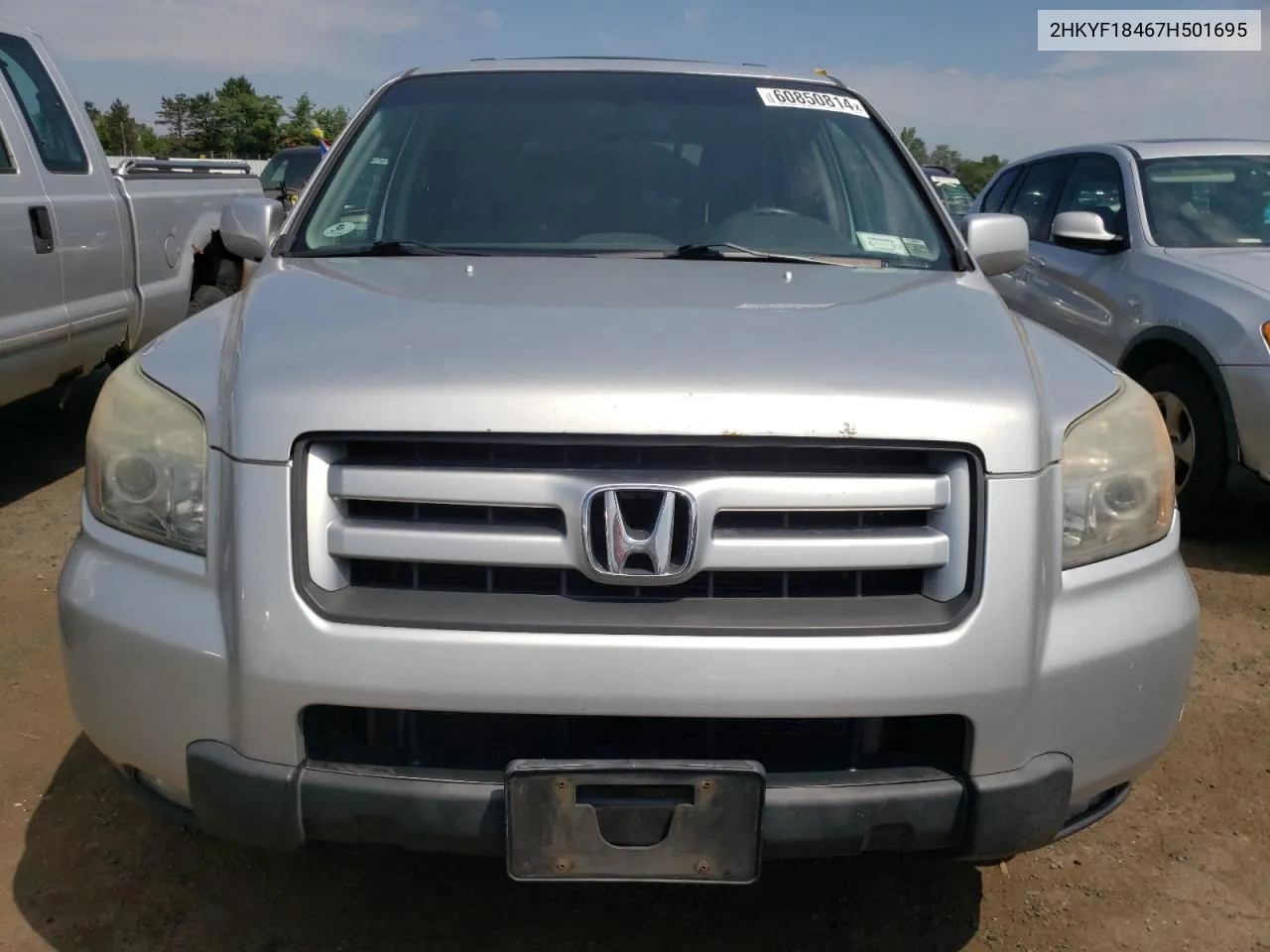 2007 Honda Pilot Ex VIN: 2HKYF18467H501695 Lot: 60850814