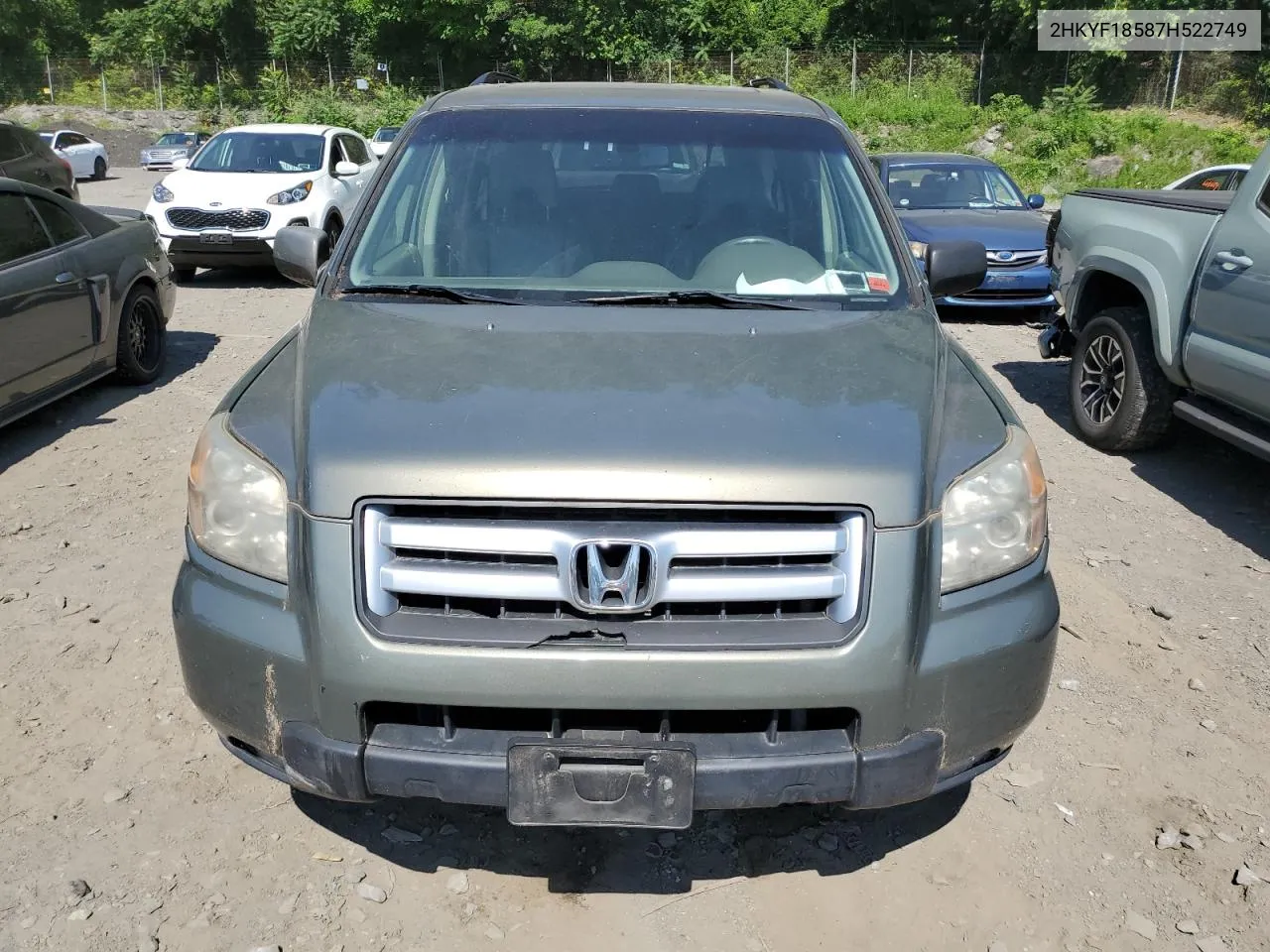 2007 Honda Pilot Exl VIN: 2HKYF18587H522749 Lot: 61802214