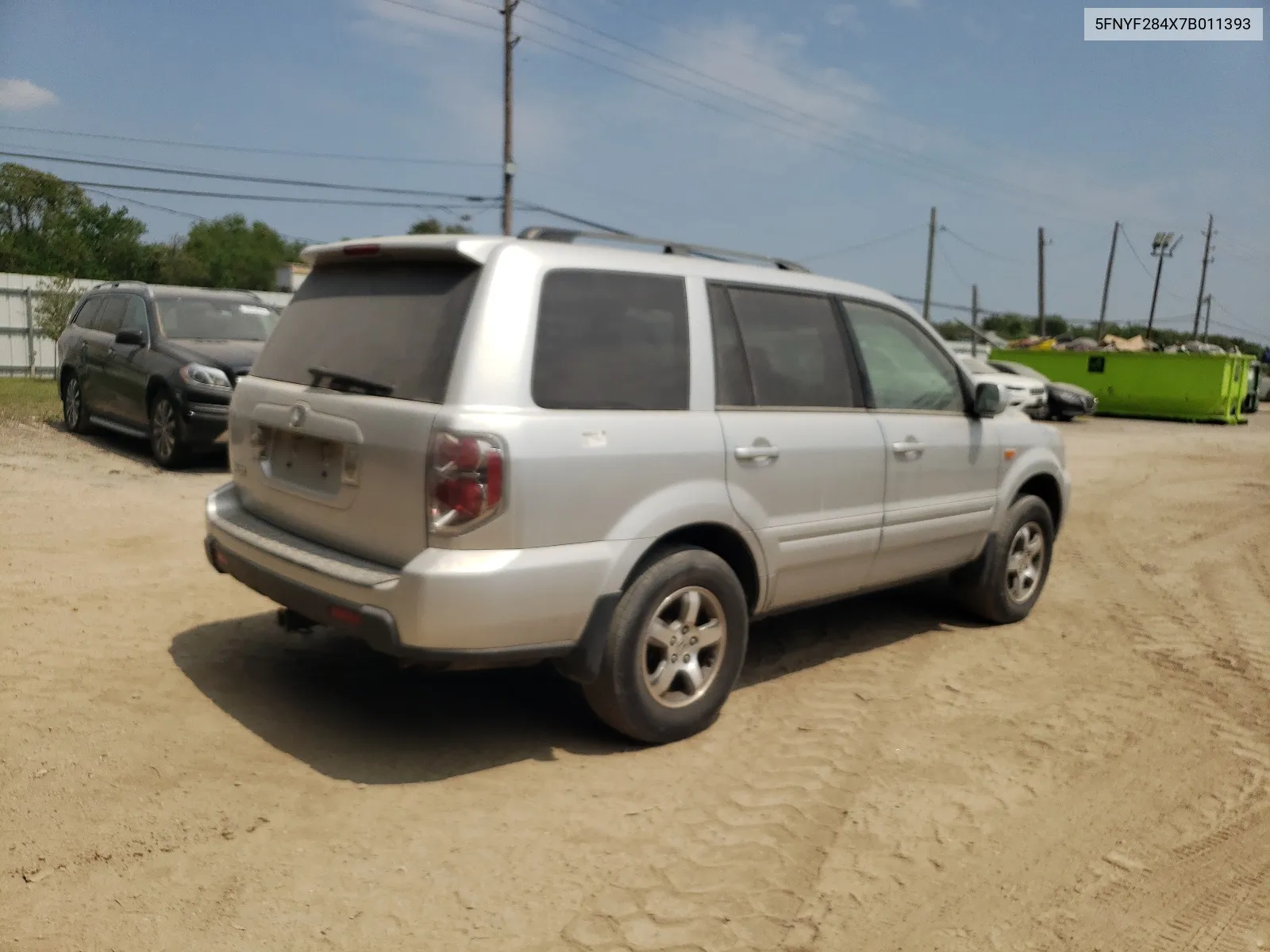 5FNYF284X7B011393 2007 Honda Pilot Ex