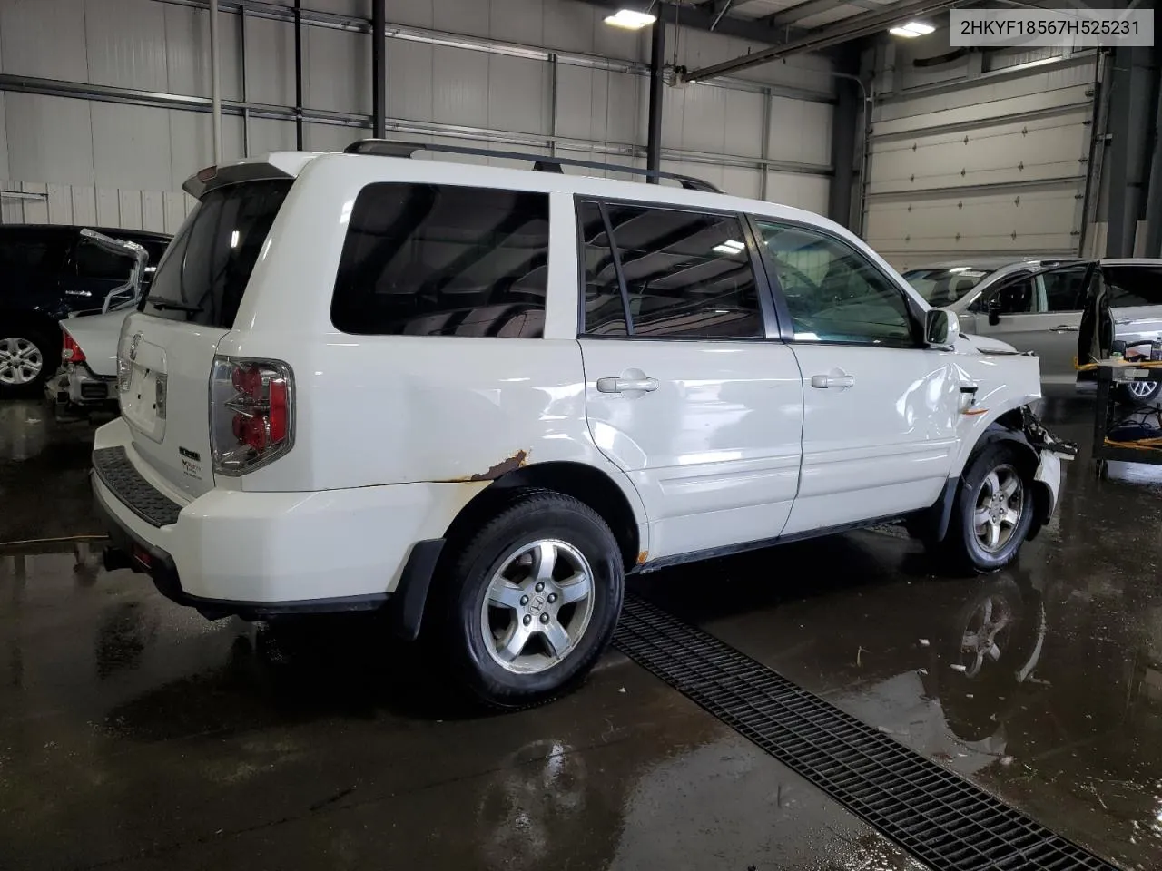 2007 Honda Pilot Exl VIN: 2HKYF18567H525231 Lot: 68691914