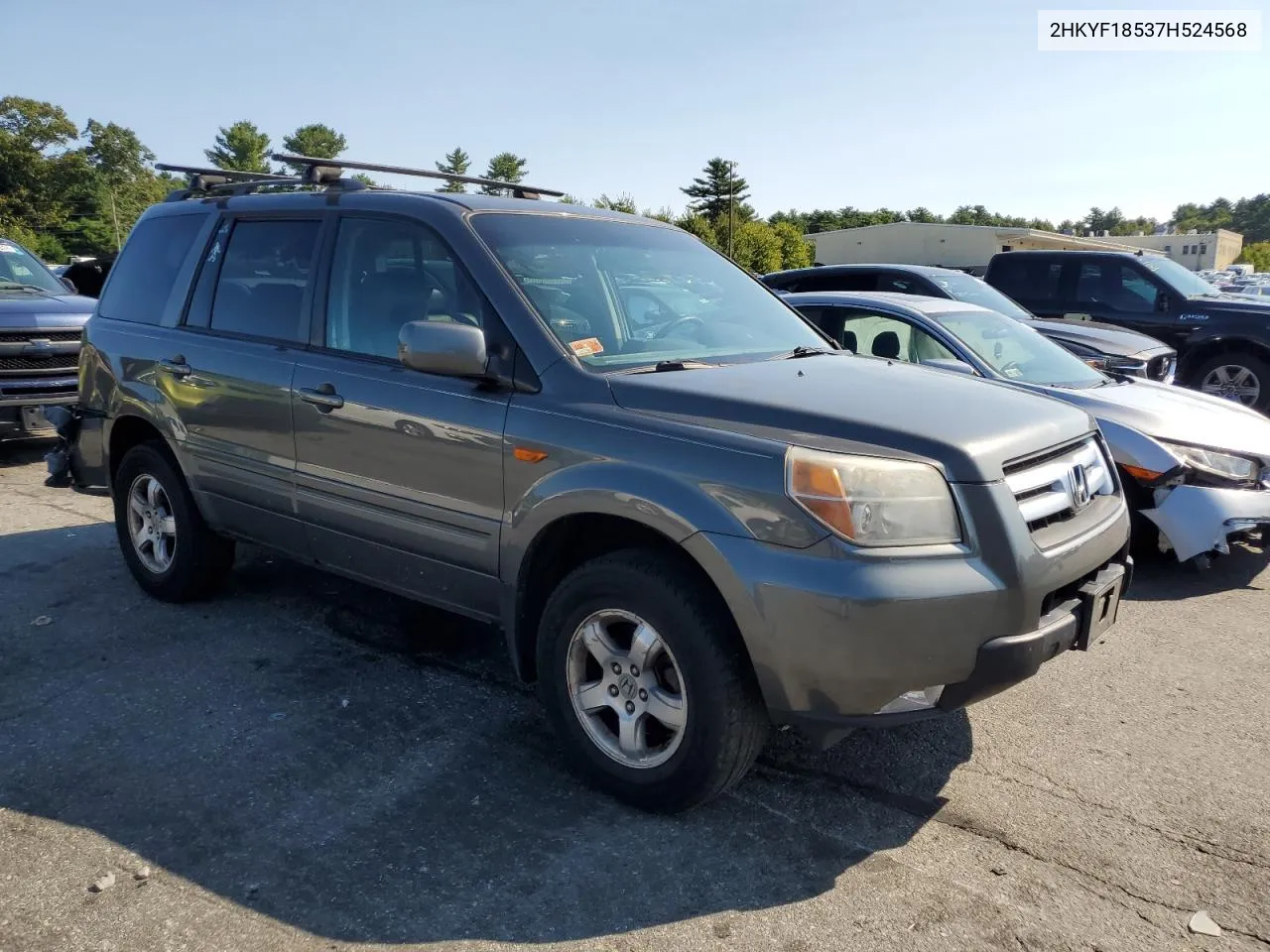 2007 Honda Pilot Exl VIN: 2HKYF18537H524568 Lot: 68760834