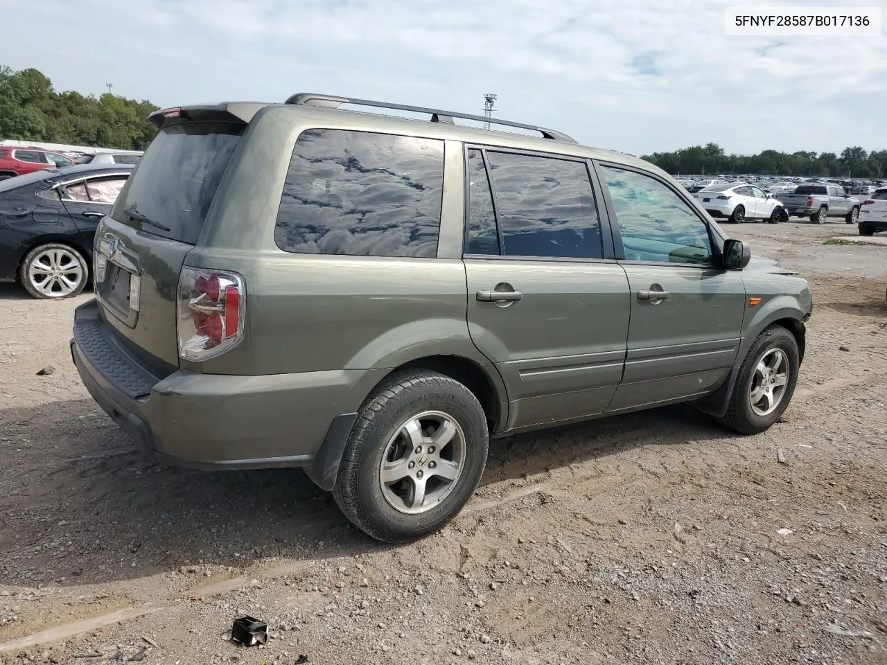 5FNYF28587B017136 2007 Honda Pilot Exl