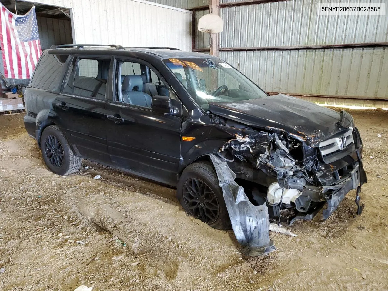 2007 Honda Pilot Exl VIN: 5FNYF28637B028585 Lot: 70426684