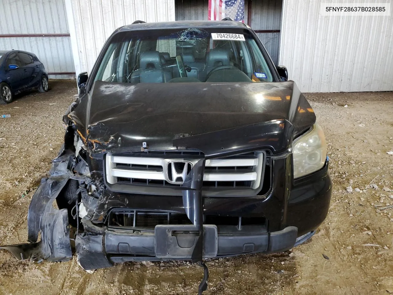 2007 Honda Pilot Exl VIN: 5FNYF28637B028585 Lot: 70426684