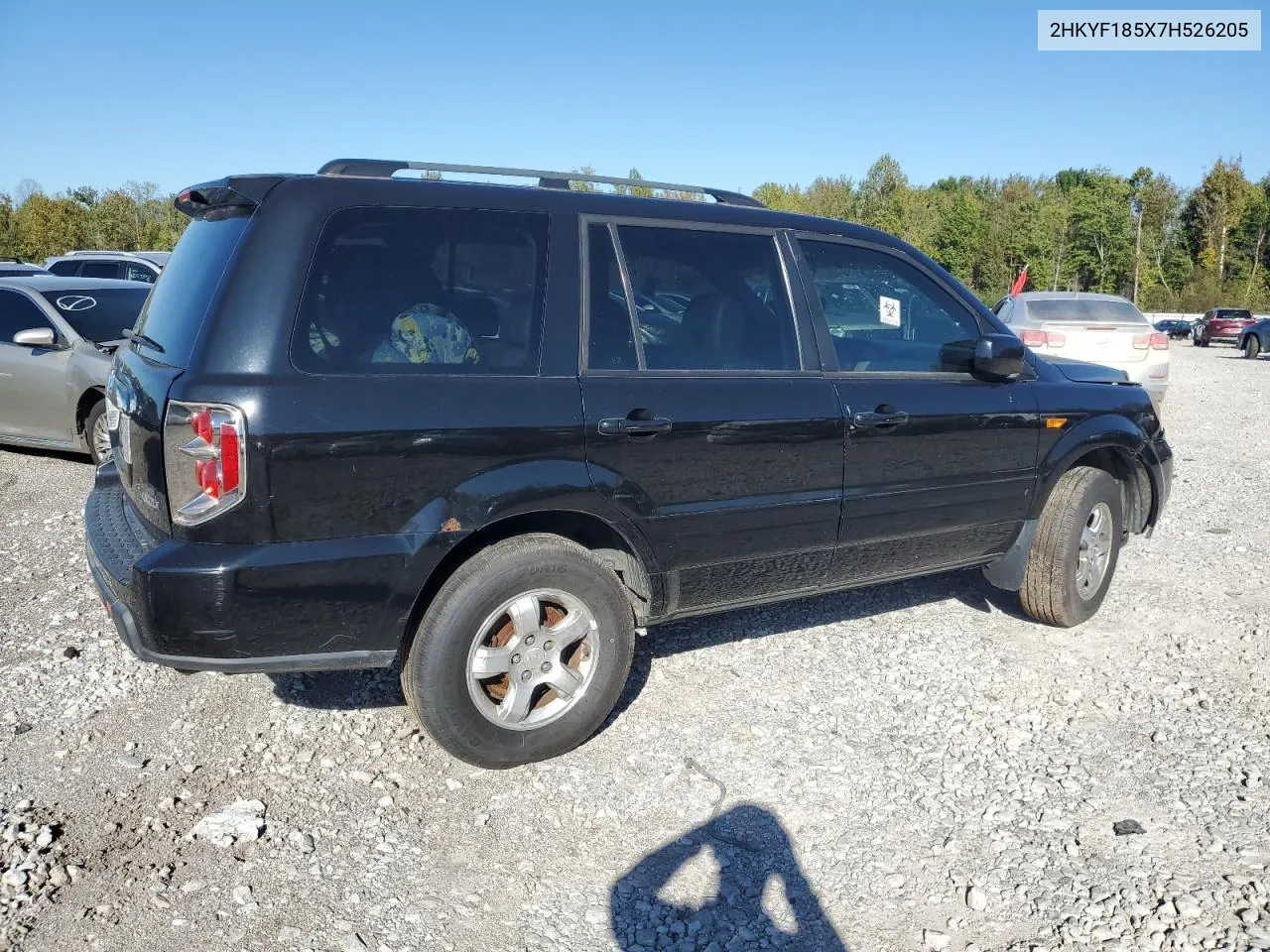 2007 Honda Pilot Exl VIN: 2HKYF185X7H526205 Lot: 70870894