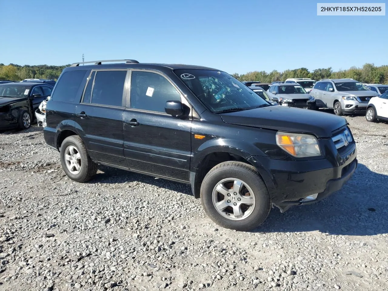 2007 Honda Pilot Exl VIN: 2HKYF185X7H526205 Lot: 70870894