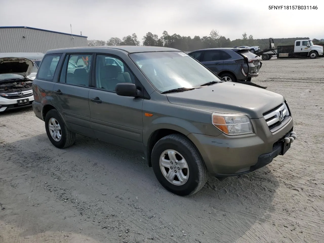 2007 Honda Pilot Lx VIN: 5FNYF18157B031146 Lot: 71250264