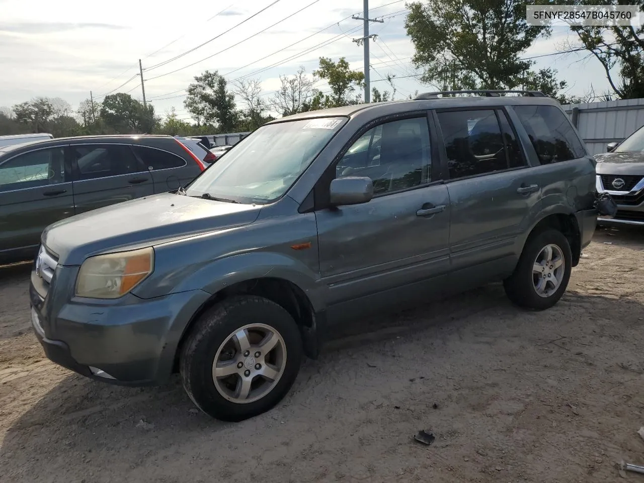 5FNYF28547B045760 2007 Honda Pilot Exl