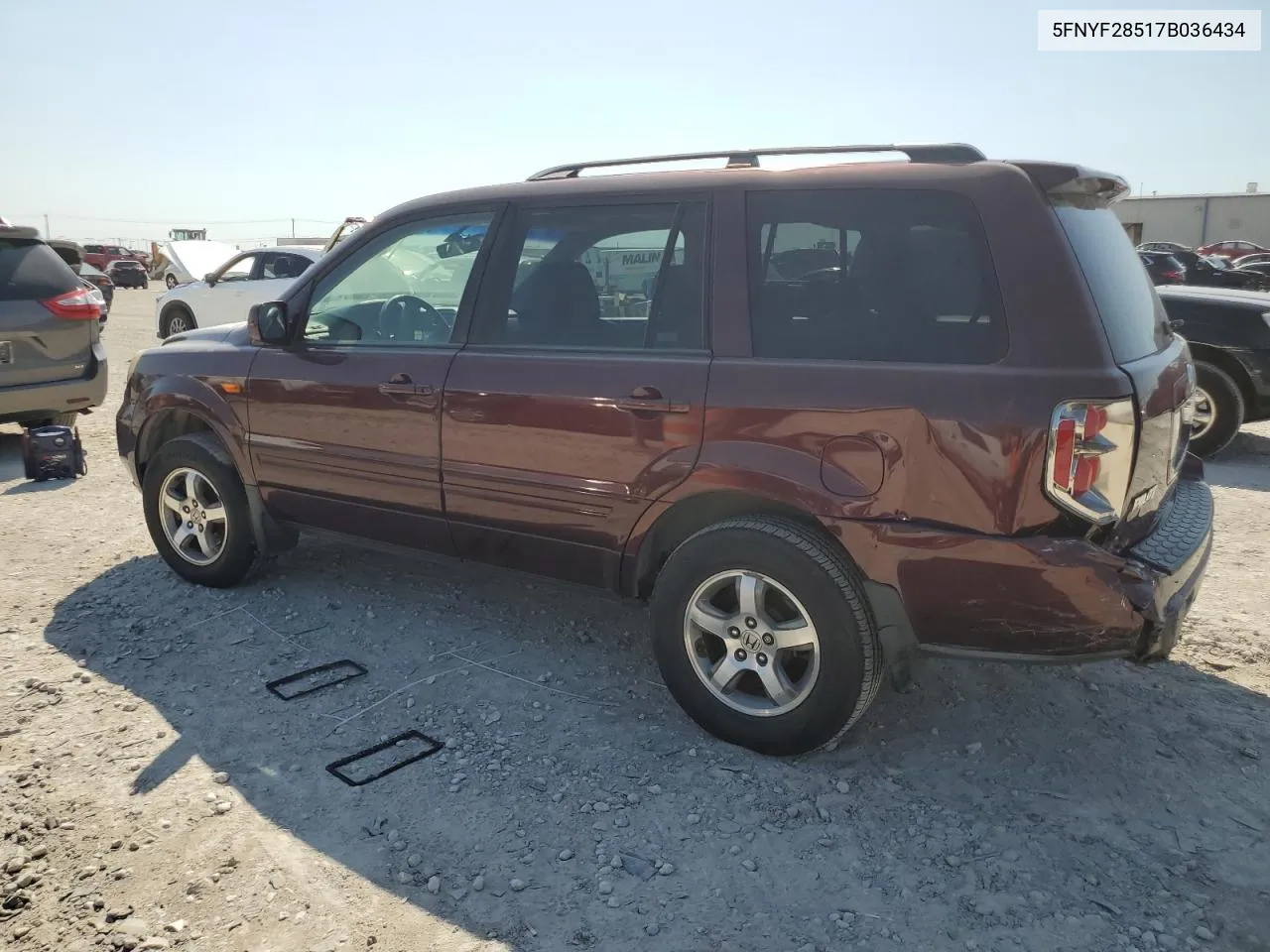 2007 Honda Pilot Exl VIN: 5FNYF28517B036434 Lot: 71609854