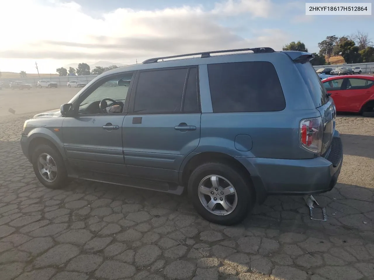 2007 Honda Pilot Exl VIN: 2HKYF18617H512864 Lot: 72400664