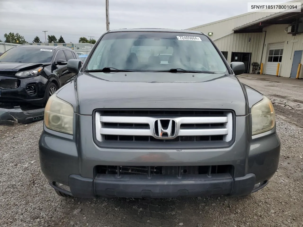 2007 Honda Pilot Exl VIN: 5FNYF18517B001094 Lot: 72405604