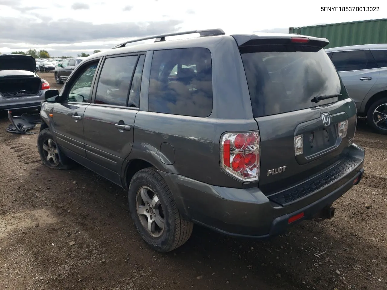 2007 Honda Pilot Exl VIN: 5FNYF18537B013022 Lot: 72450894