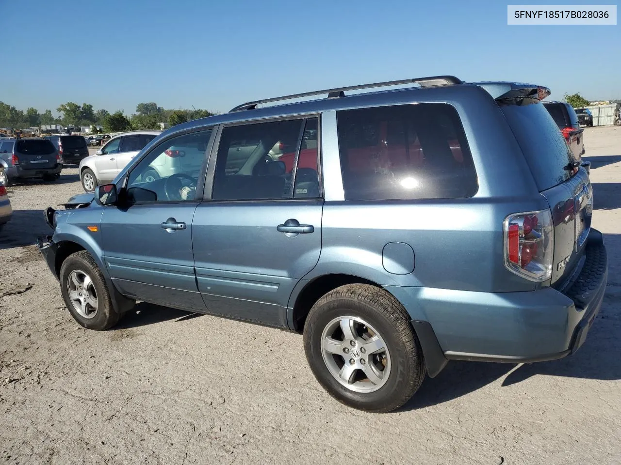 2007 Honda Pilot Exl VIN: 5FNYF18517B028036 Lot: 72685494