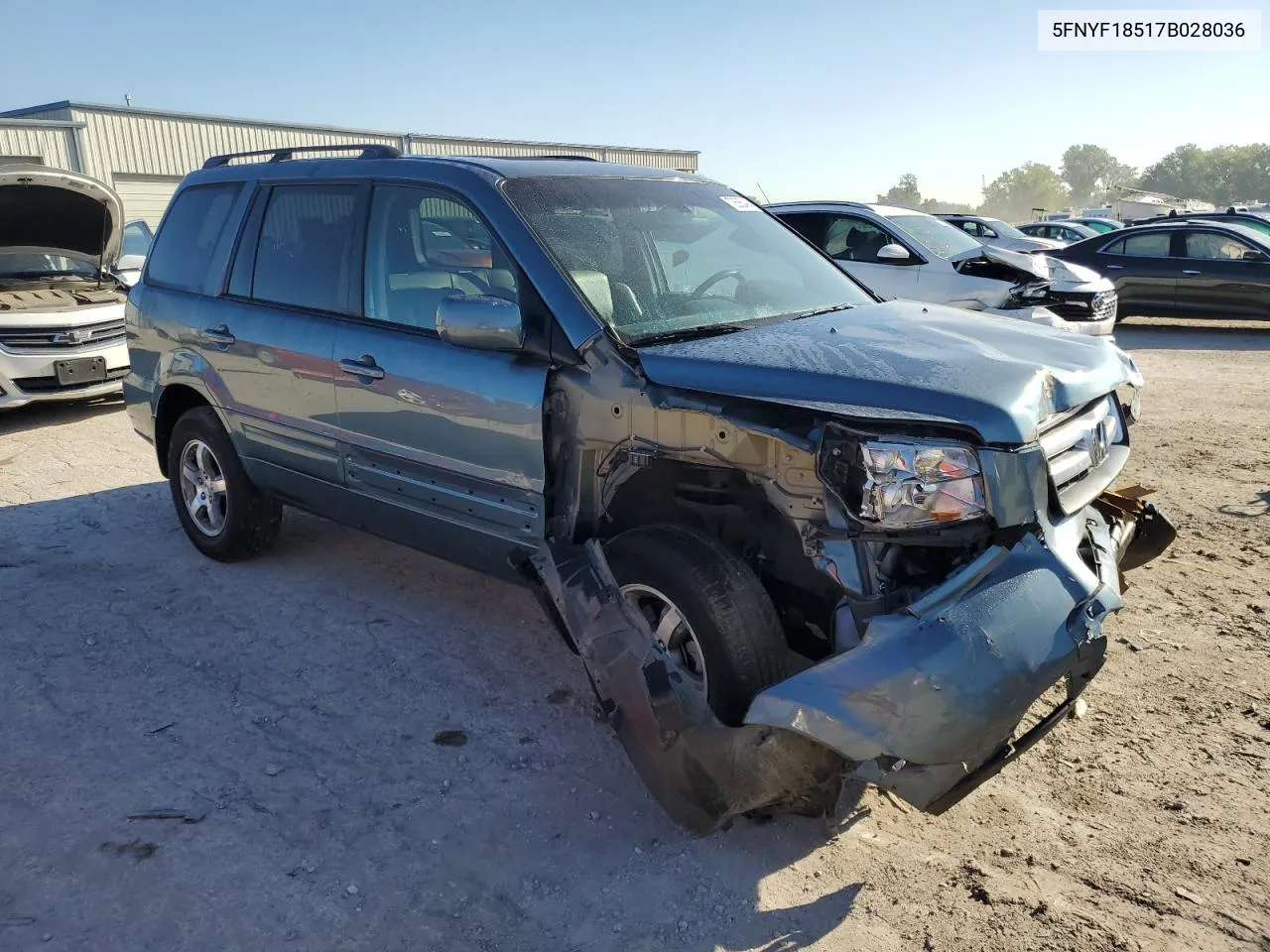 2007 Honda Pilot Exl VIN: 5FNYF18517B028036 Lot: 72685494