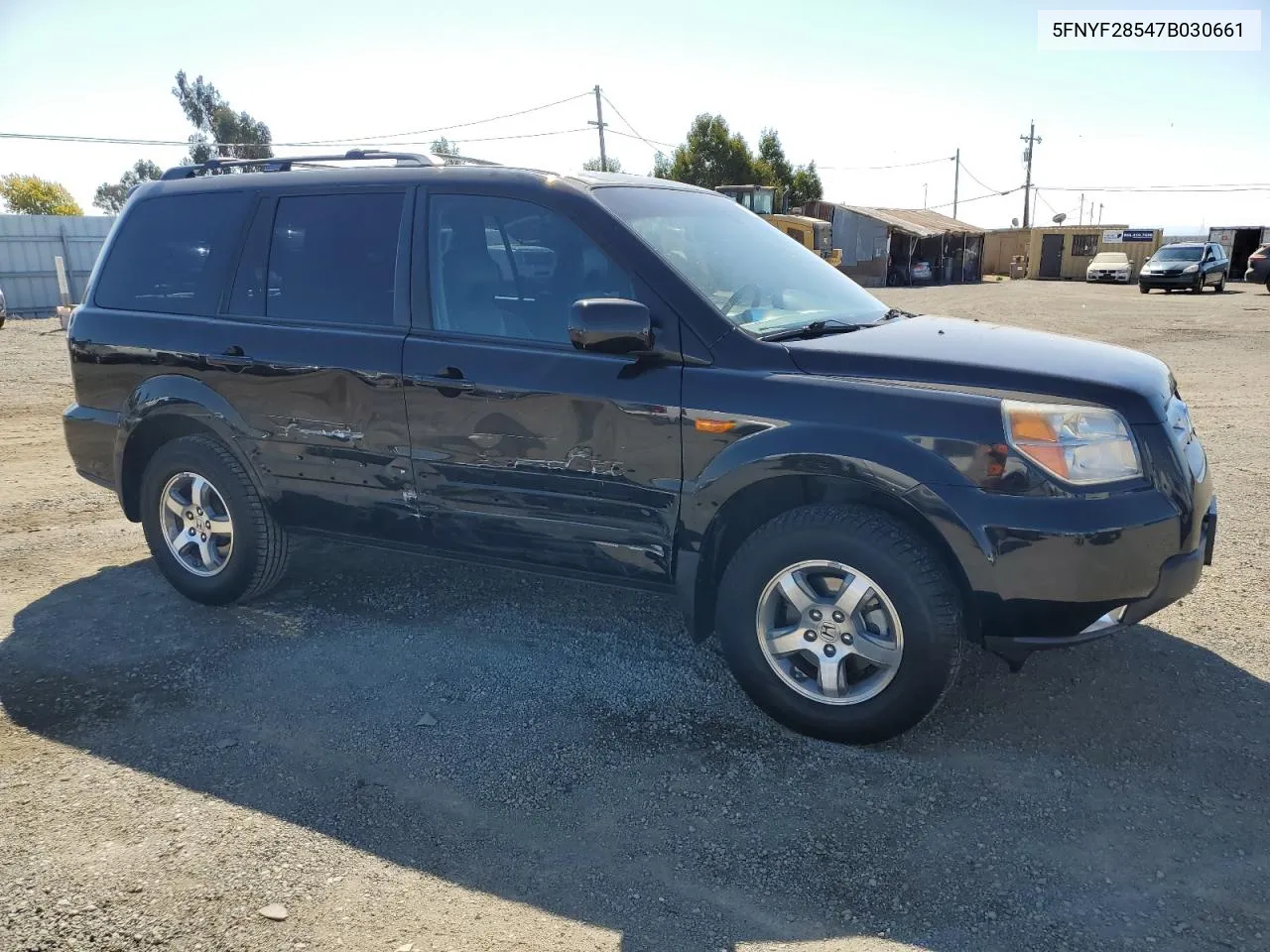 2007 Honda Pilot Exl VIN: 5FNYF28547B030661 Lot: 72742574