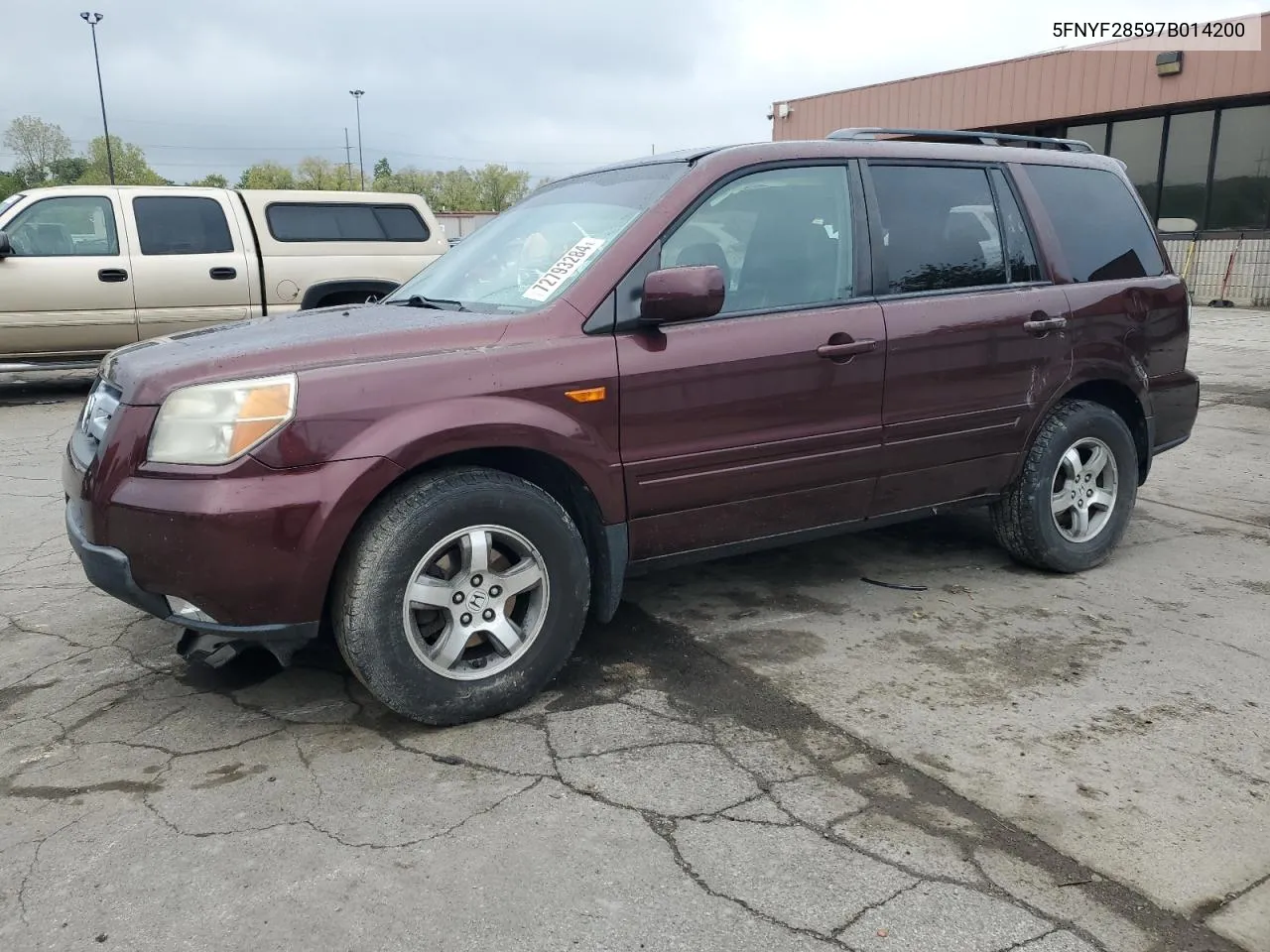 2007 Honda Pilot Exl VIN: 5FNYF28597B014200 Lot: 72793284