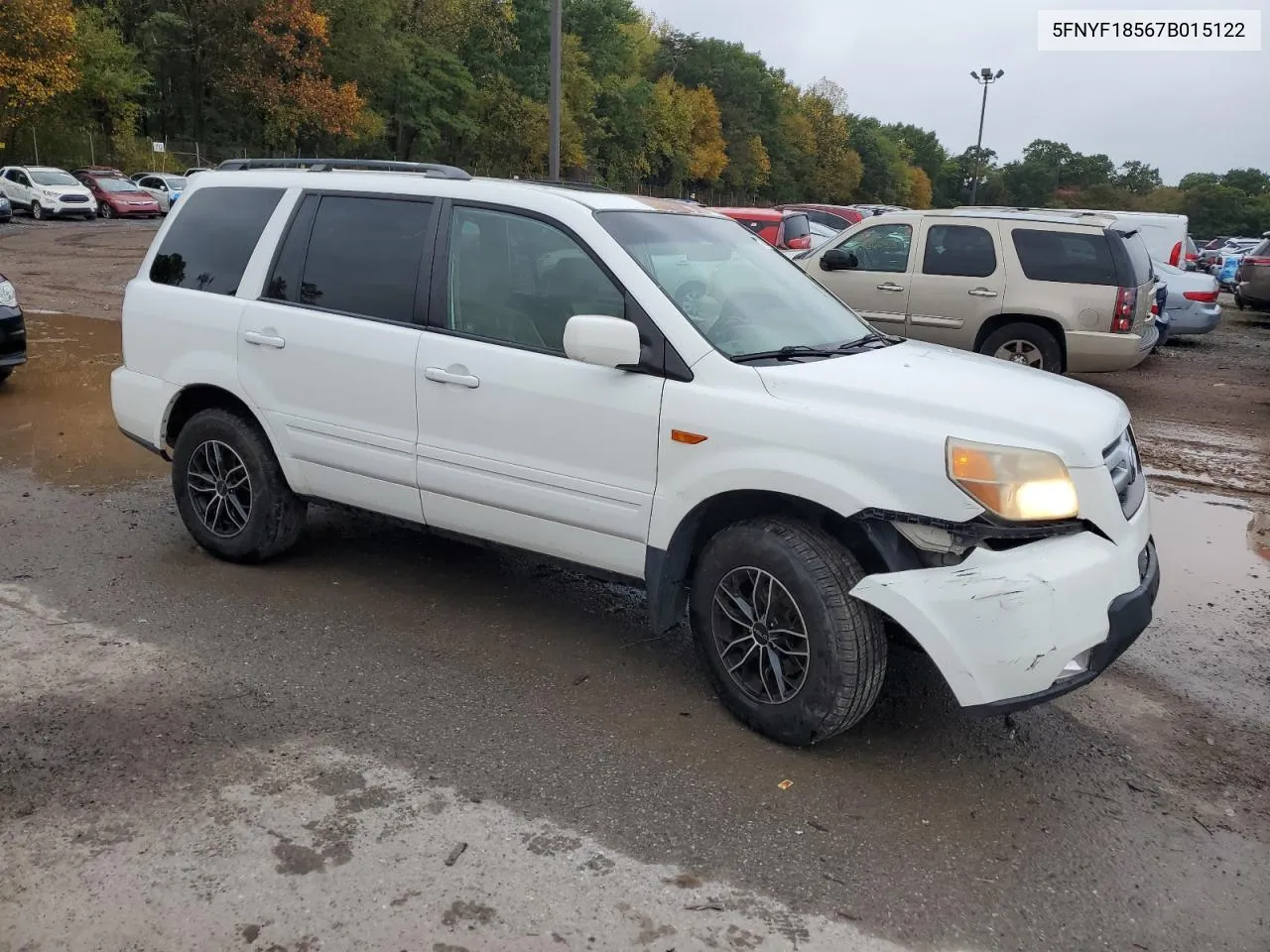 2007 Honda Pilot Exl VIN: 5FNYF18567B015122 Lot: 73023384