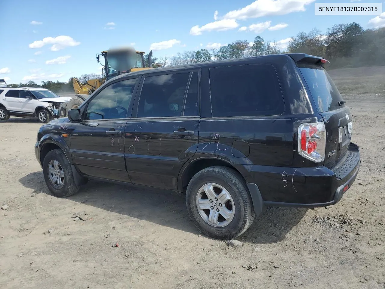 2007 Honda Pilot Lx VIN: 5FNYF18137B007315 Lot: 73185304