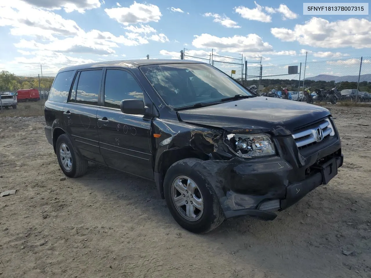 2007 Honda Pilot Lx VIN: 5FNYF18137B007315 Lot: 73185304