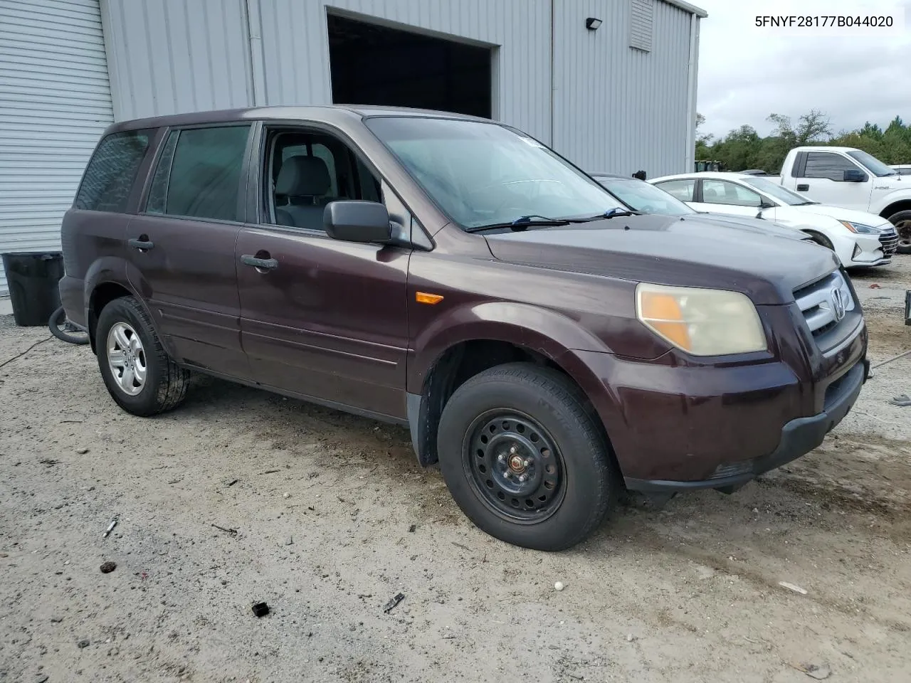 2007 Honda Pilot Lx VIN: 5FNYF28177B044020 Lot: 74107504