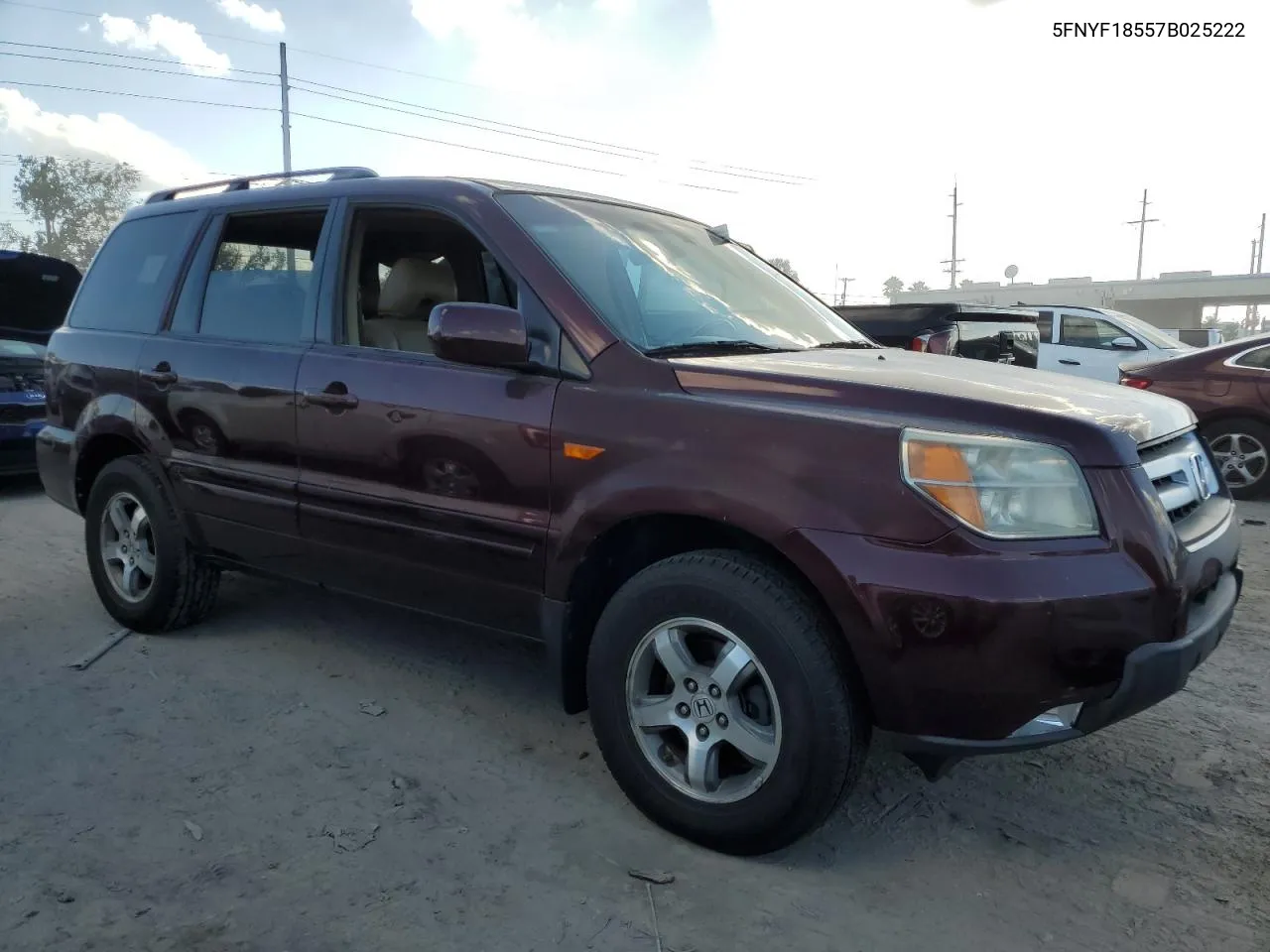 5FNYF18557B025222 2007 Honda Pilot Exl