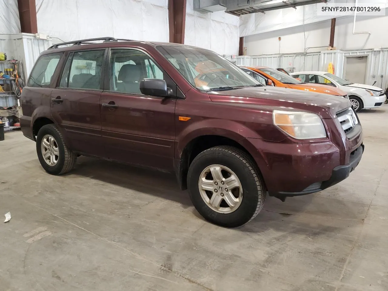 2007 Honda Pilot Lx VIN: 5FNYF28147B012996 Lot: 74721554