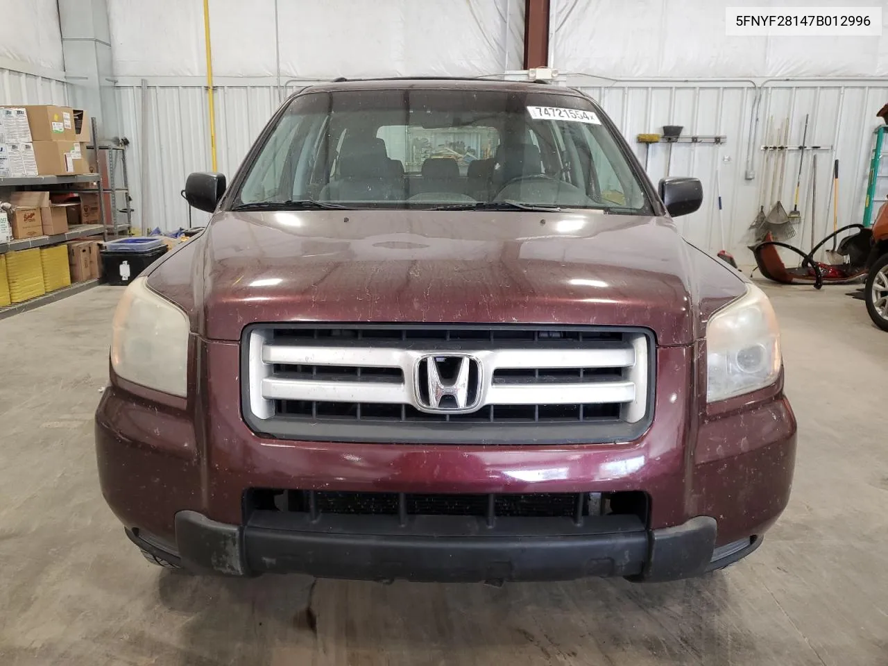 5FNYF28147B012996 2007 Honda Pilot Lx