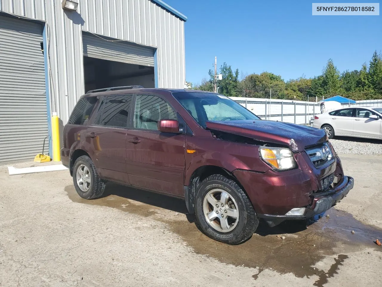 2007 Honda Pilot Exl VIN: 5FNYF28627B018582 Lot: 74889224