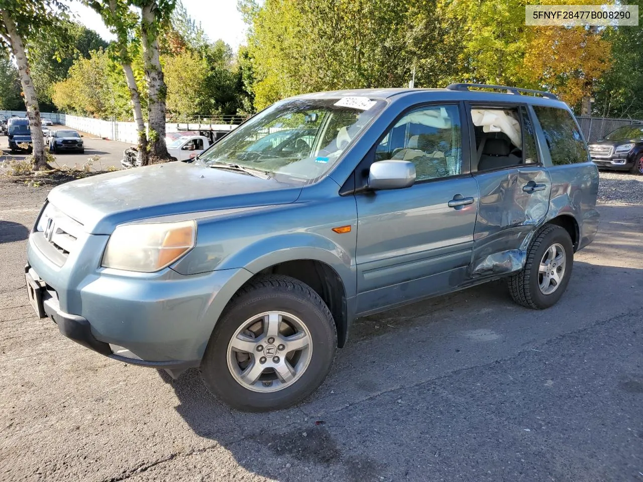 2007 Honda Pilot Ex VIN: 5FNYF28477B008290 Lot: 75269194