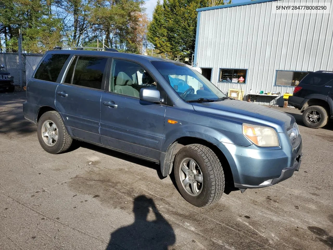 2007 Honda Pilot Ex VIN: 5FNYF28477B008290 Lot: 75269194