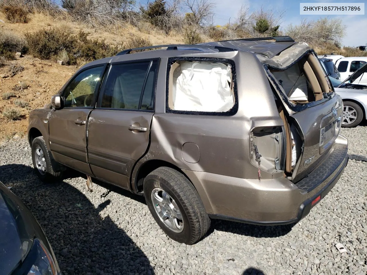 2007 Honda Pilot Exl VIN: 2HKYF18577H517896 Lot: 75280054