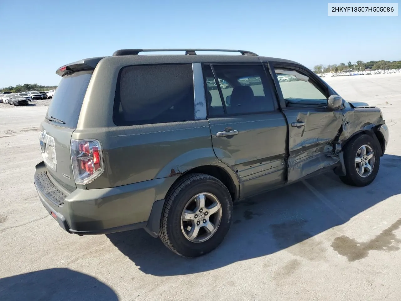 2007 Honda Pilot Exl VIN: 2HKYF18507H505086 Lot: 75815124