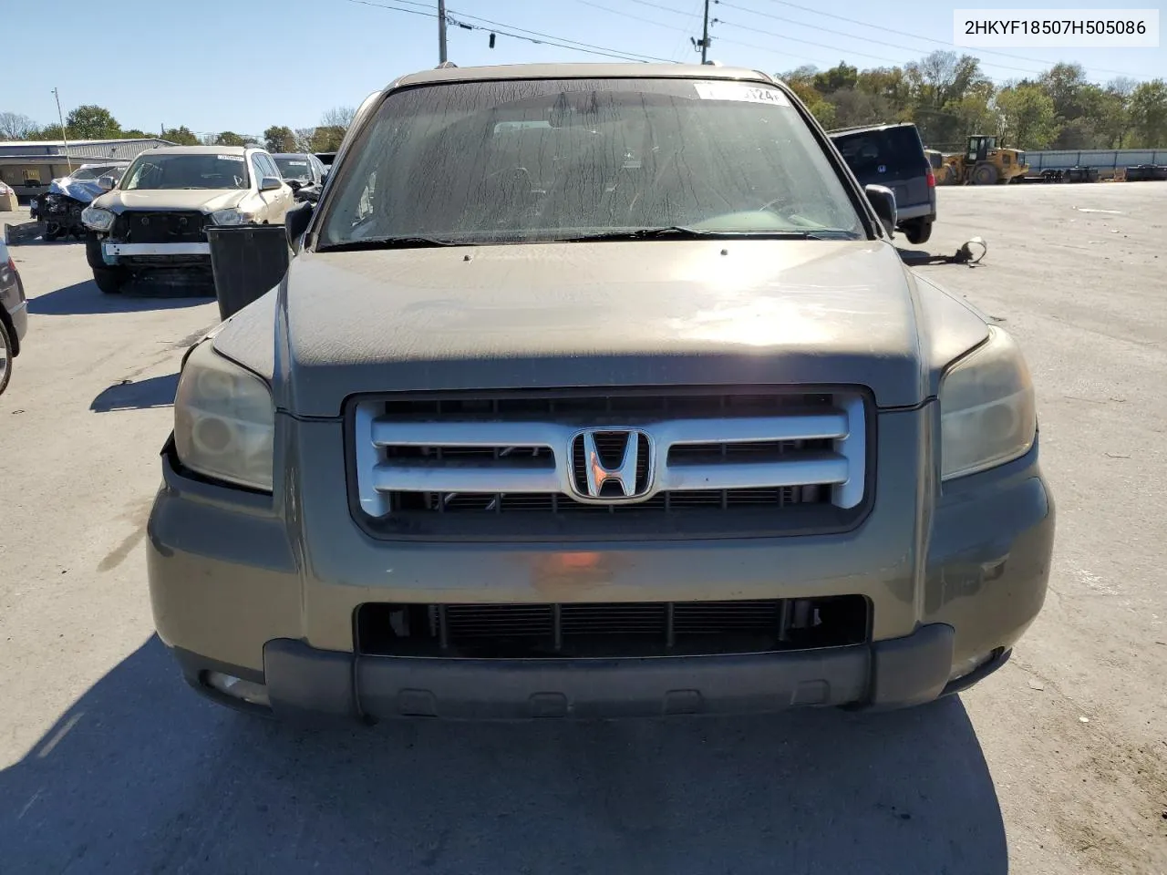 2007 Honda Pilot Exl VIN: 2HKYF18507H505086 Lot: 75815124