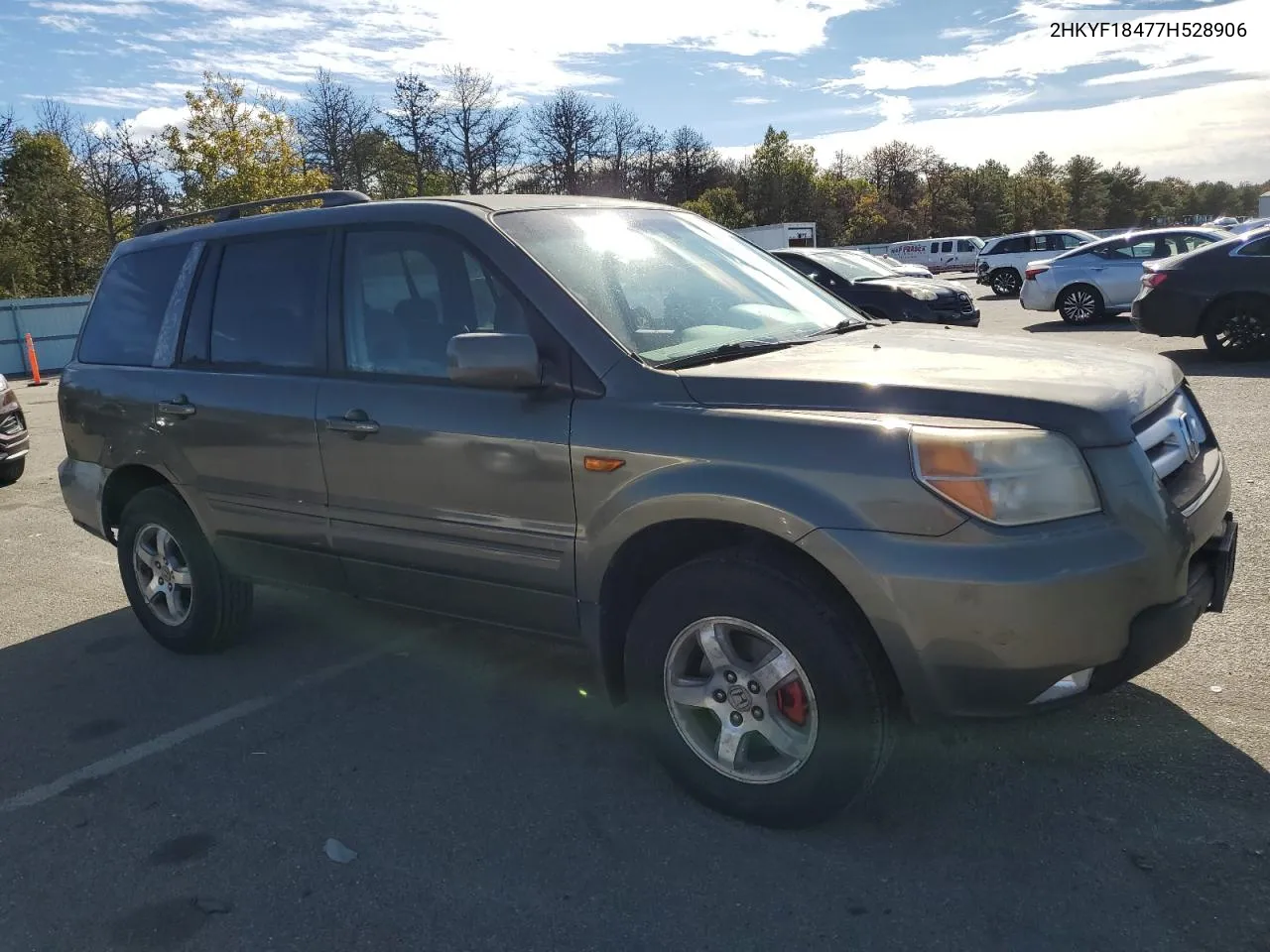 2007 Honda Pilot Ex VIN: 2HKYF18477H528906 Lot: 76178984