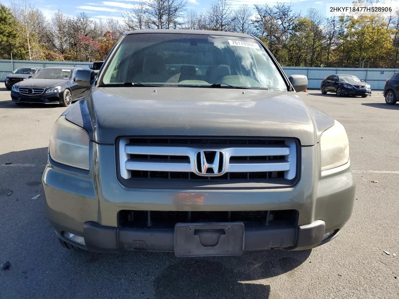 2007 Honda Pilot Ex VIN: 2HKYF18477H528906 Lot: 76178984