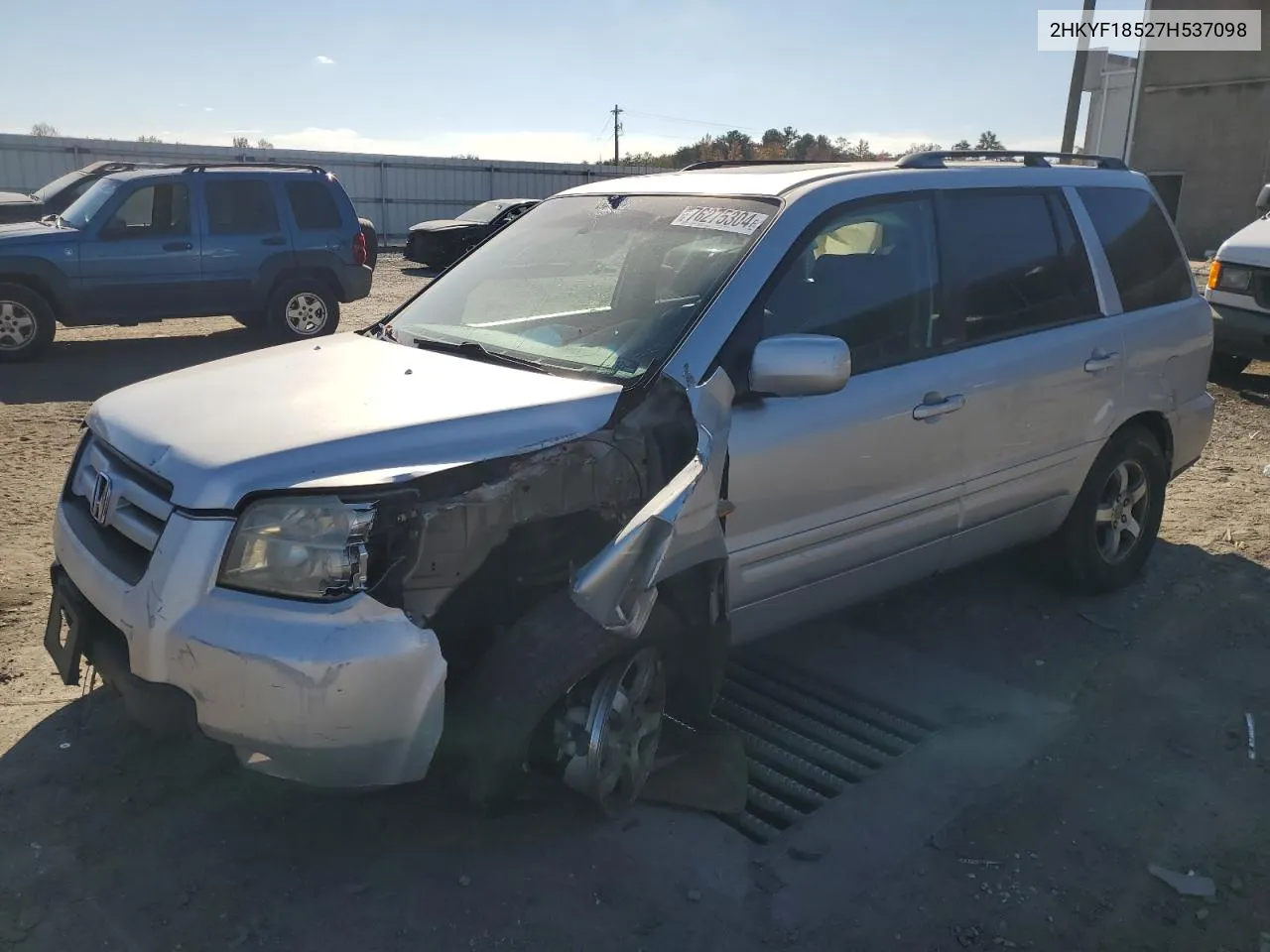 2007 Honda Pilot Exl VIN: 2HKYF18527H537098 Lot: 76275304