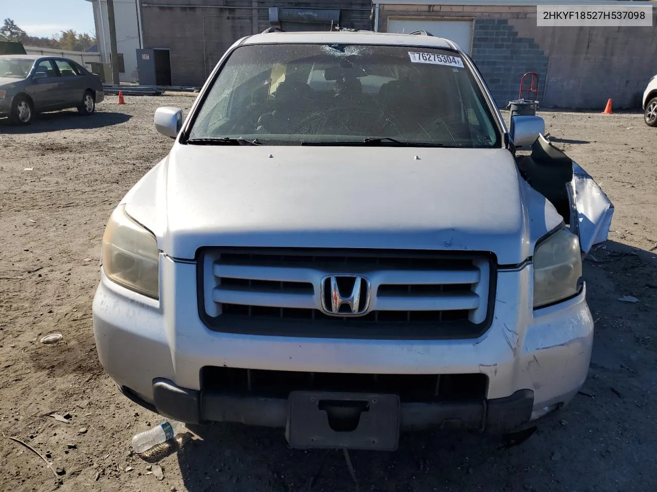 2007 Honda Pilot Exl VIN: 2HKYF18527H537098 Lot: 76275304