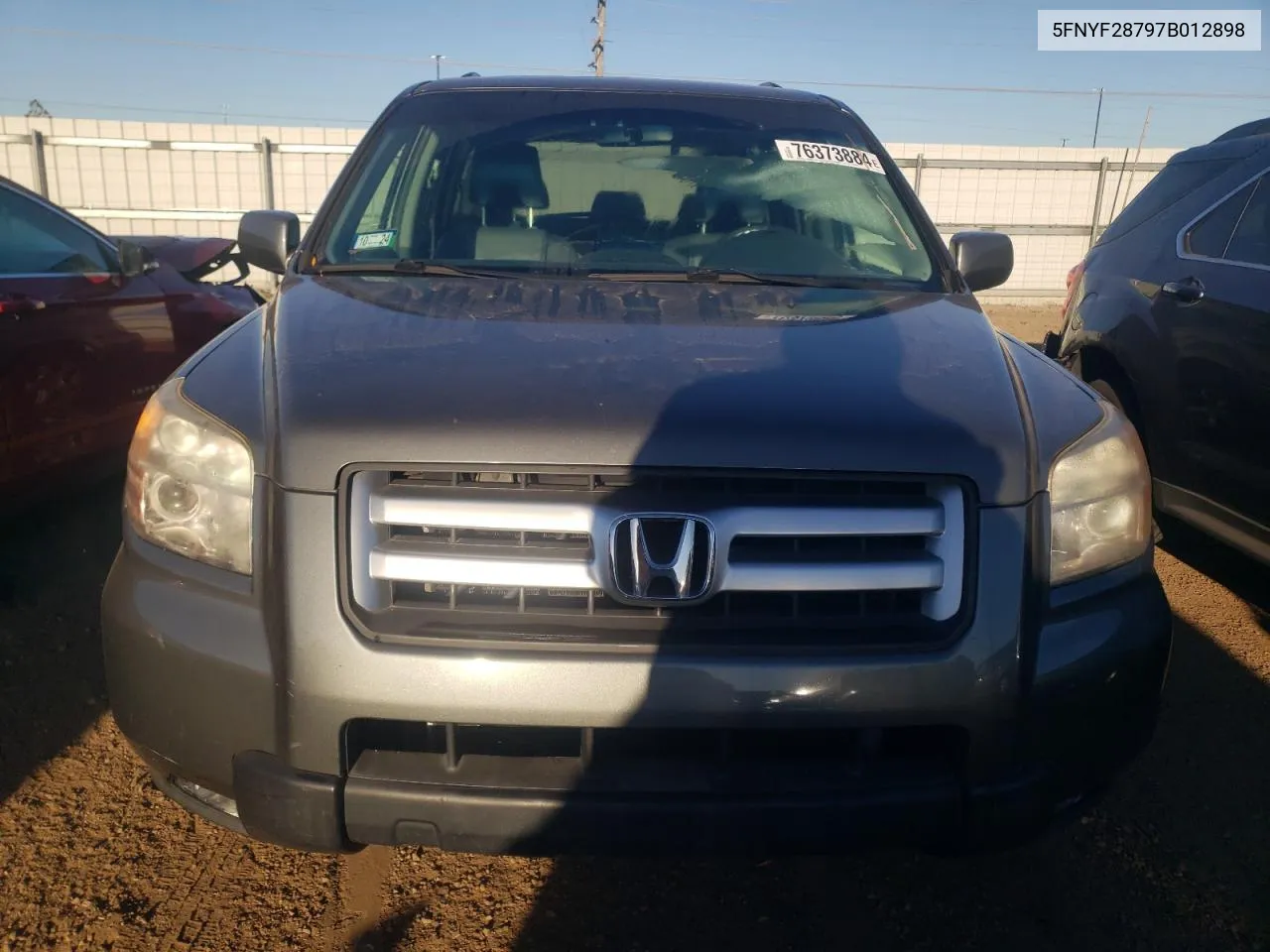 2007 Honda Pilot Exl VIN: 5FNYF28797B012898 Lot: 76373884