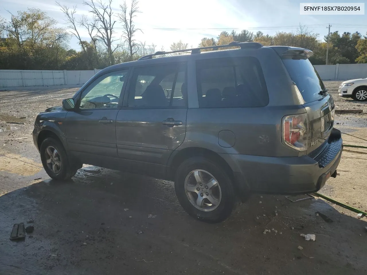 2007 Honda Pilot Exl VIN: 5FNYF185X7B020954 Lot: 76584054