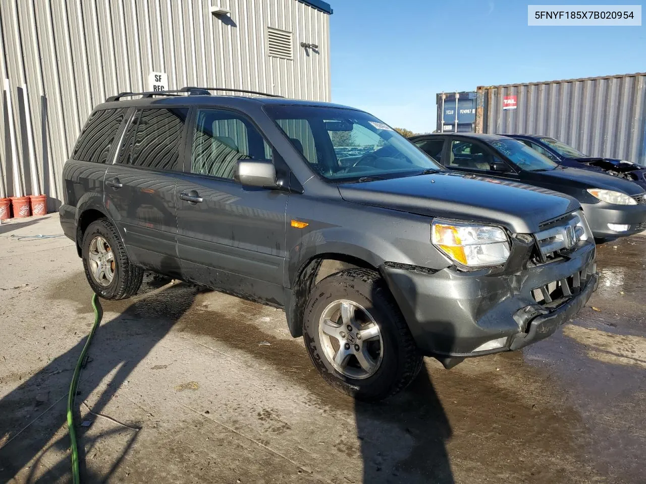 2007 Honda Pilot Exl VIN: 5FNYF185X7B020954 Lot: 76584054