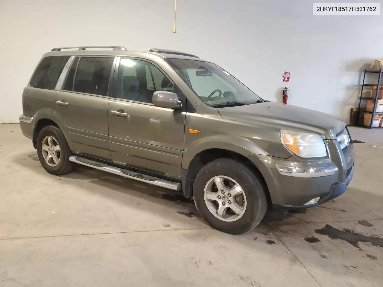 2007 Honda Pilot Exl VIN: 2HKYF18517H531762 Lot: 76773864