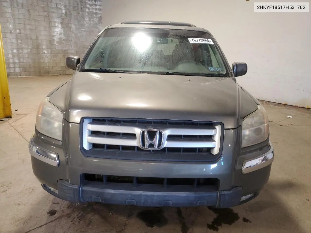 2007 Honda Pilot Exl VIN: 2HKYF18517H531762 Lot: 76773864