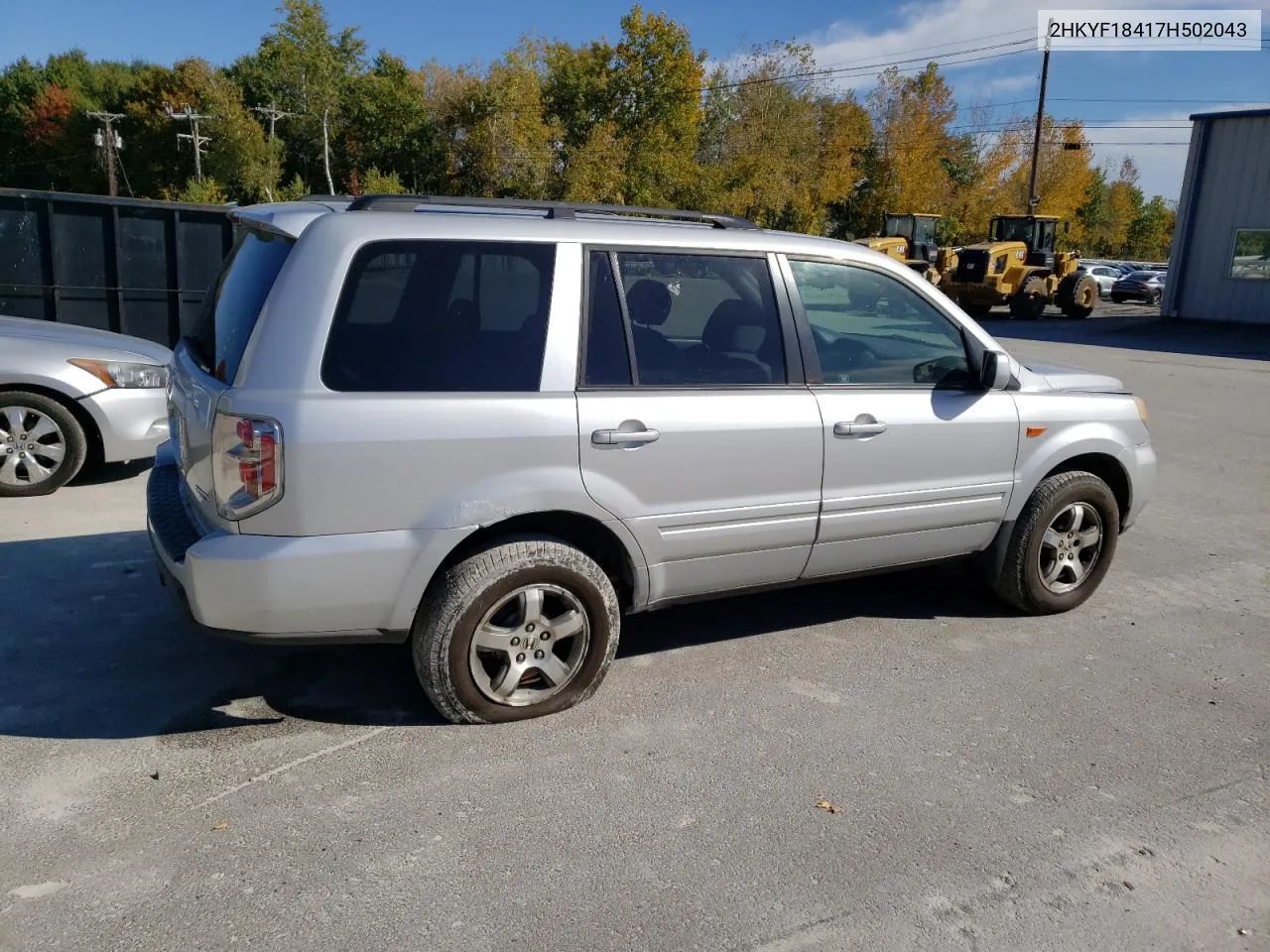 2007 Honda Pilot Ex VIN: 2HKYF18417H502043 Lot: 76793434