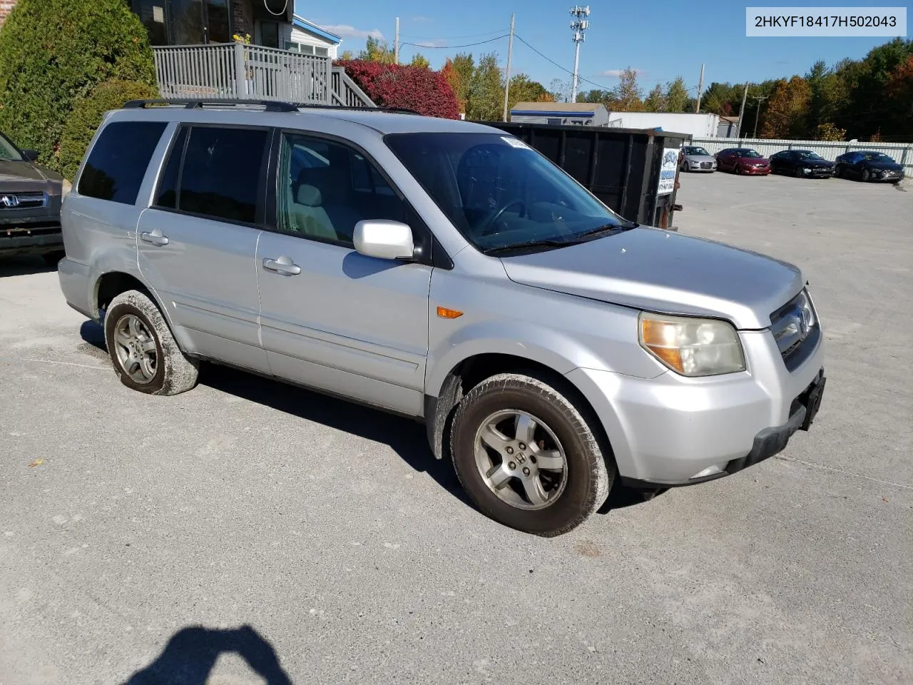 2007 Honda Pilot Ex VIN: 2HKYF18417H502043 Lot: 76793434