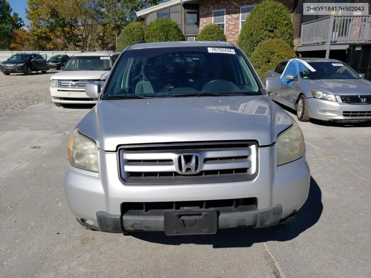 2007 Honda Pilot Ex VIN: 2HKYF18417H502043 Lot: 76793434