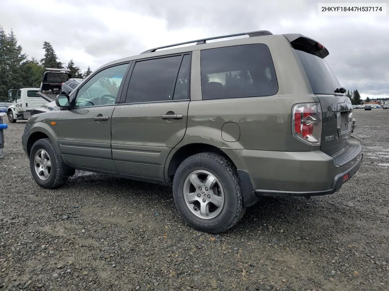 2007 Honda Pilot Ex VIN: 2HKYF18447H537174 Lot: 76795524