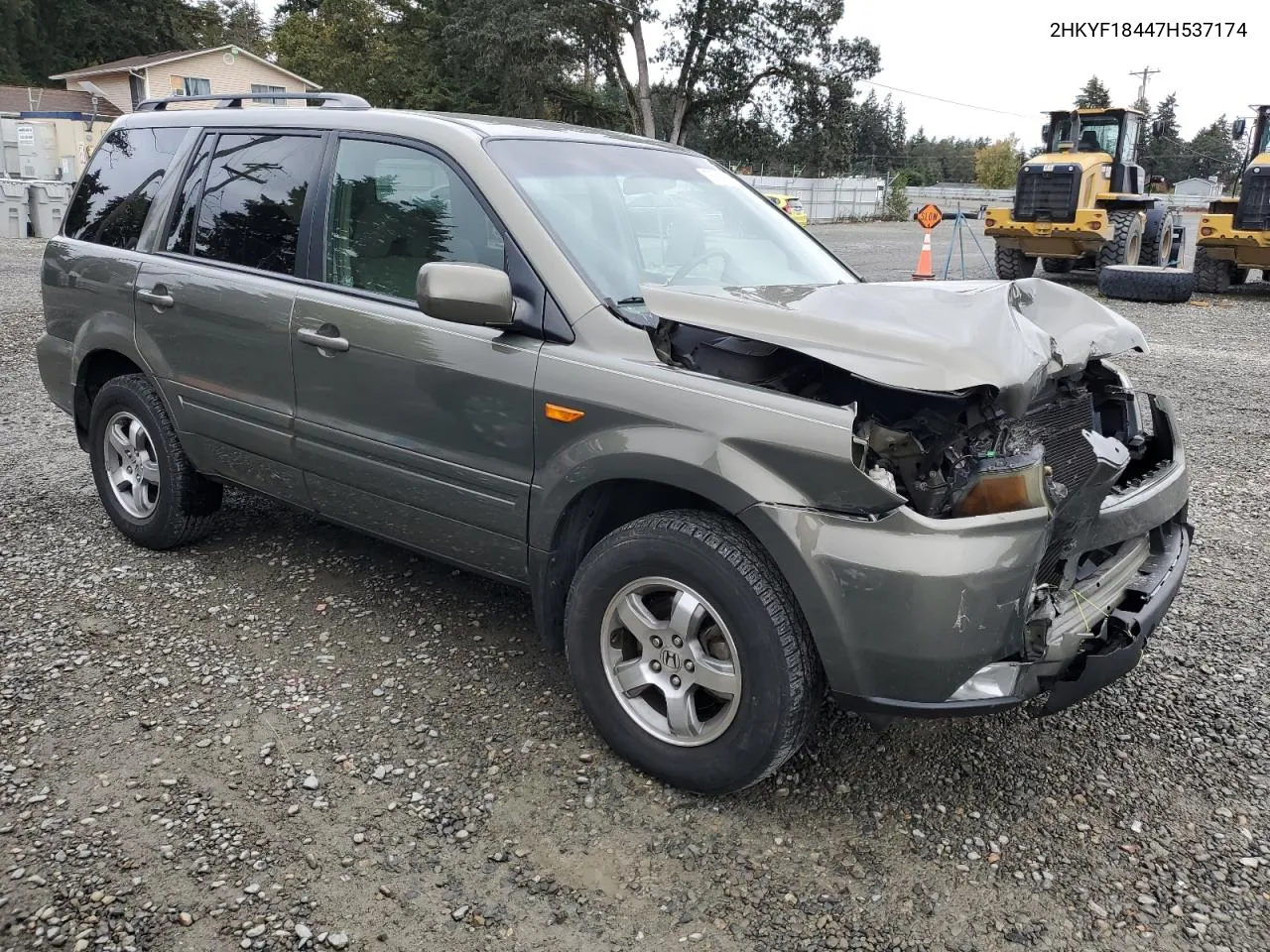 2007 Honda Pilot Ex VIN: 2HKYF18447H537174 Lot: 76795524