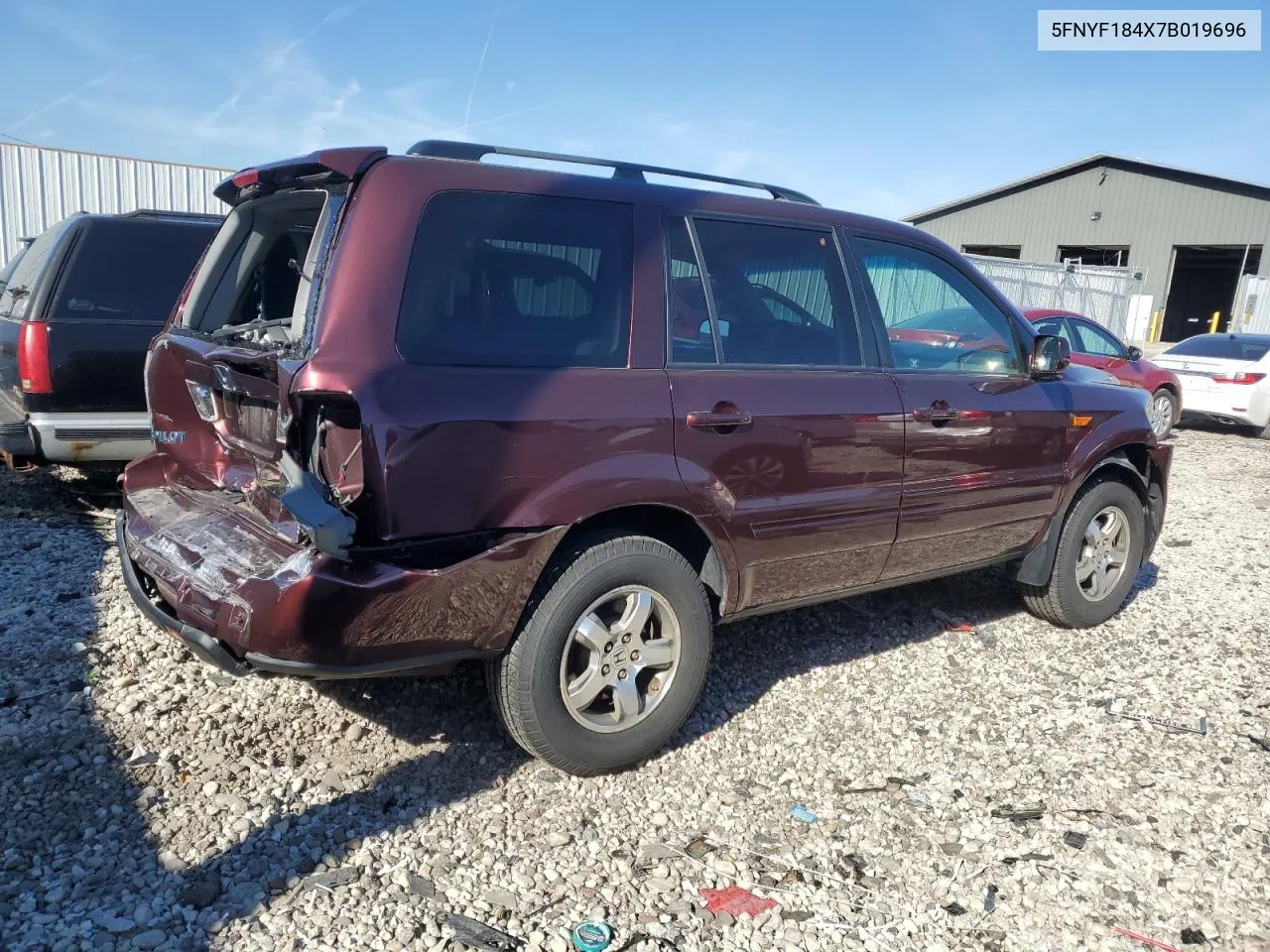 5FNYF184X7B019696 2007 Honda Pilot Ex