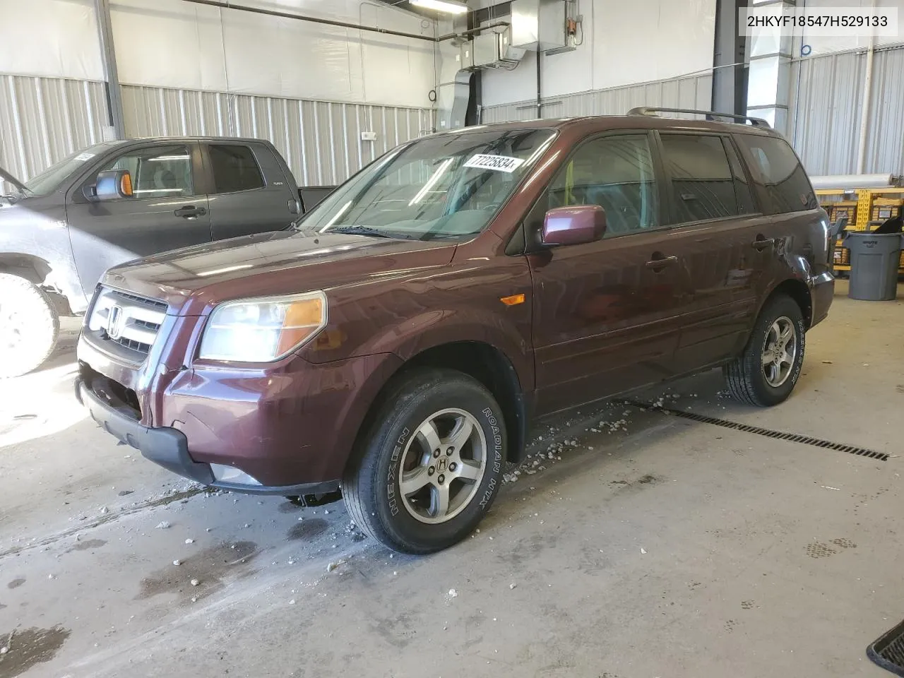 2007 Honda Pilot Exl VIN: 2HKYF18547H529133 Lot: 77225834