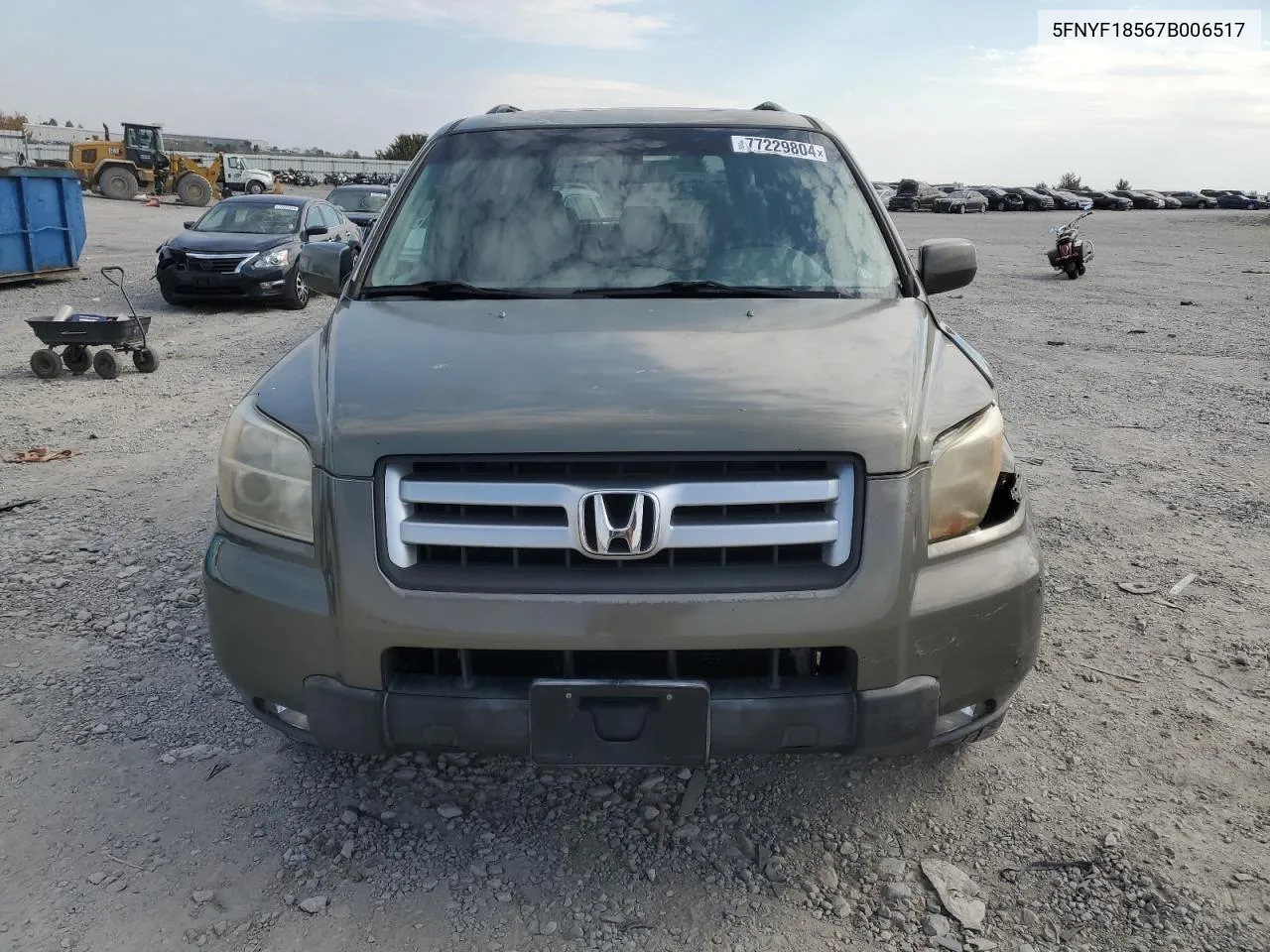 2007 Honda Pilot Exl VIN: 5FNYF18567B006517 Lot: 77229804